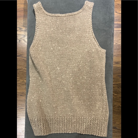 MICHAEL KORS RUNWAY✨ Taupe linen knit top - Picture 2 of 6